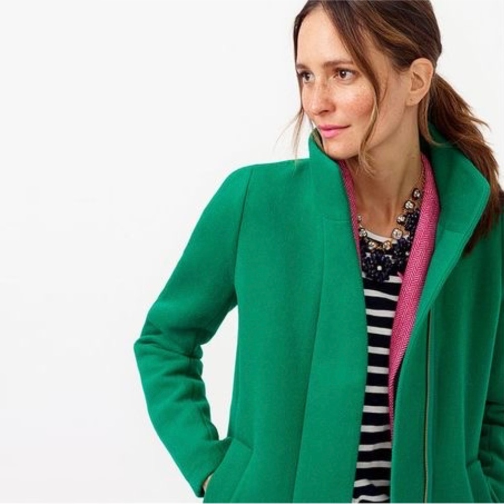 J. Crew Factory City Coat in Green/Emerald - Picture 3 of 15